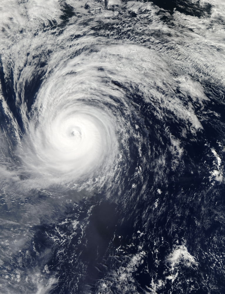 Typhoon Lekima in the Pacific Ocean Canvas Art - Stocktrek Images (25 x 33)