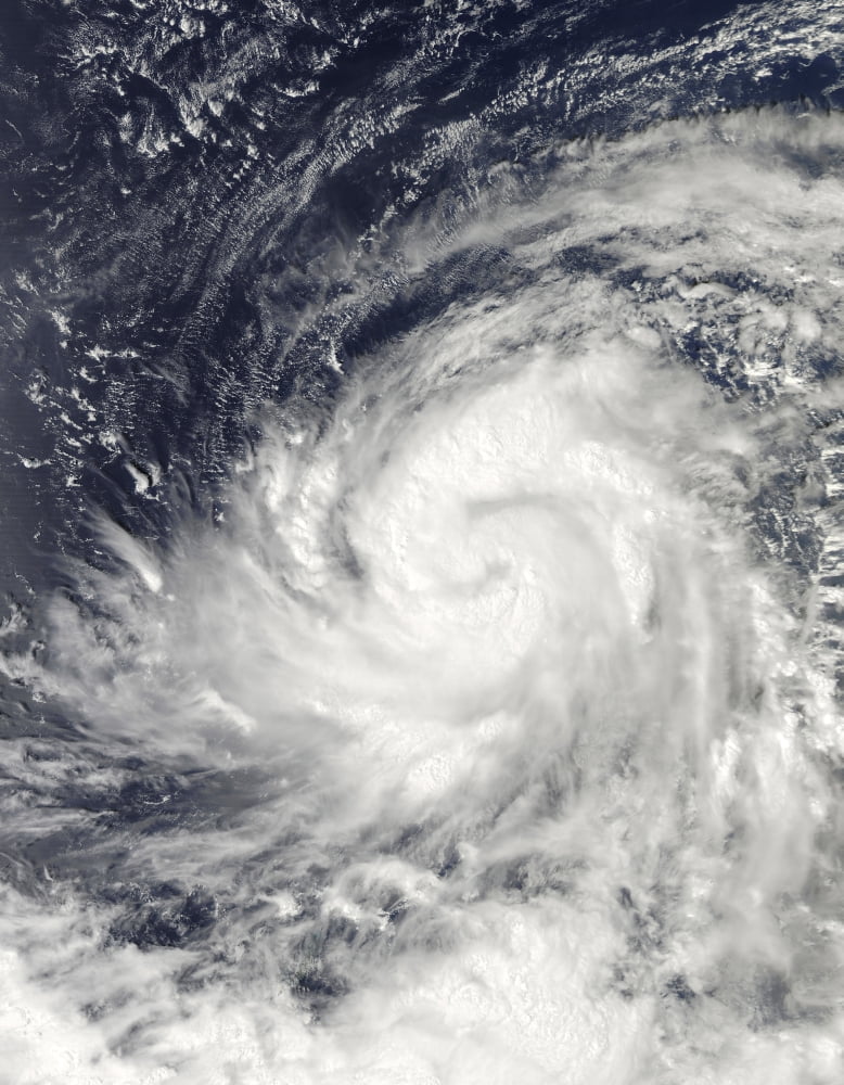 Typhoon Lupit over the western Pacific Ocean Canvas Art - Stocktrek Images (25 x 32)