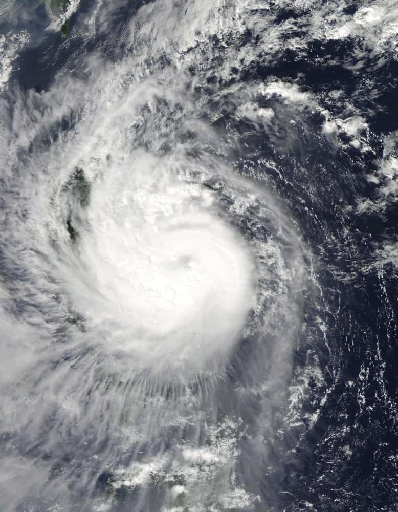 Typhoon Mirinae heading west toward the Philippines Canvas Art - Stocktrek Images (25 x 33)