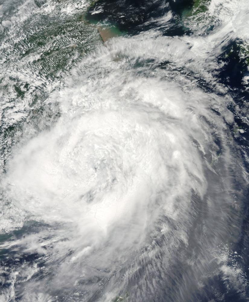 Typhoon Morakot over China Canvas Art - Stocktrek Images (26 x 31)