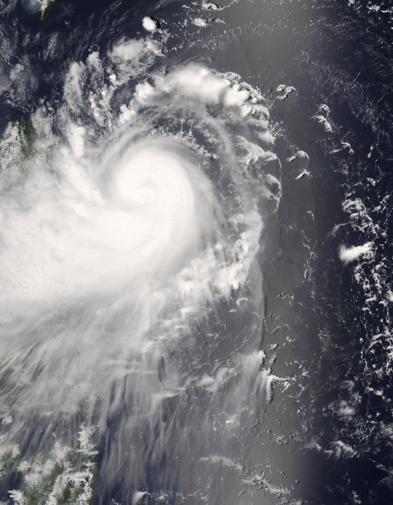 Typhoon Nuri approaching the Philippine Islands Canvas Art - Stocktrek Images (25 x 33)