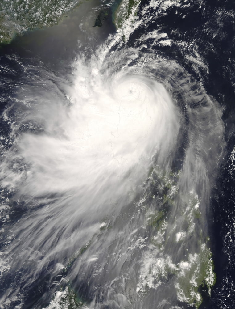 Typhoon Nuri over the Philippine Islands Canvas Art - Stocktrek Images (25 x 33)
