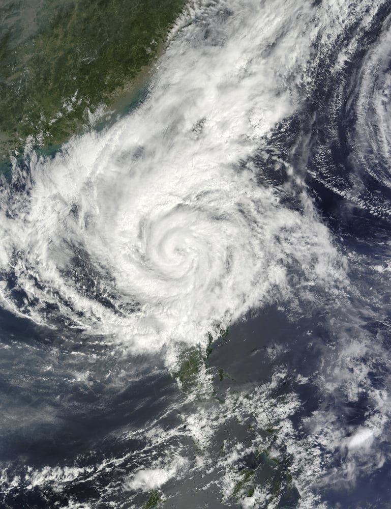 Typhoon Parma re-approaching the Philippine Islands Canvas Art - Stocktrek Images (25 x 32)