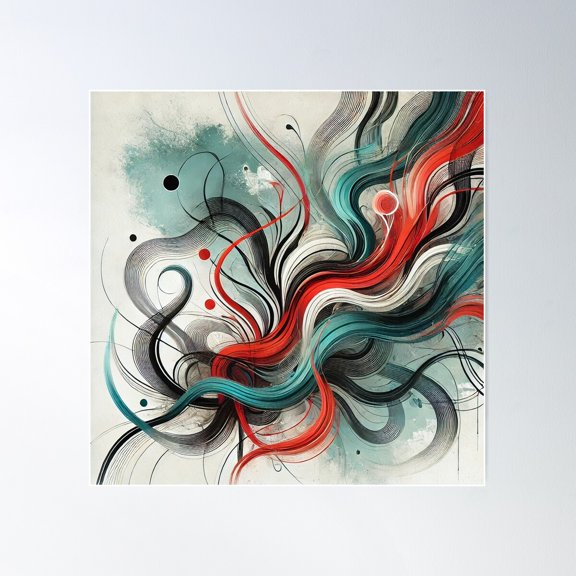 Typhoon Poster Wall Art, Modern Wall Decor For Living Room Bedroom, 16x16 UNFRAMED