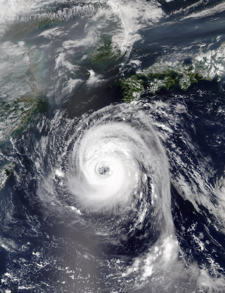 Typhoon Sinlaku Canvas Art - Stocktrek Images (25 x 32)