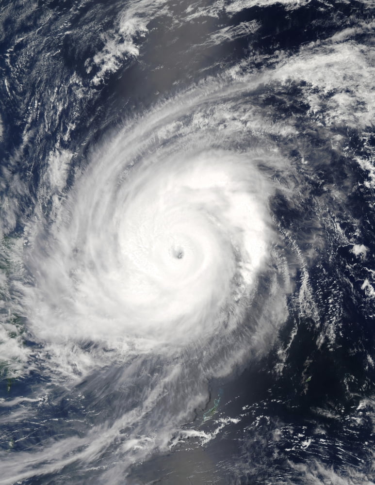 Typhoon Sudal south of Japan Canvas Art - Stocktrek Images (24 x 31)