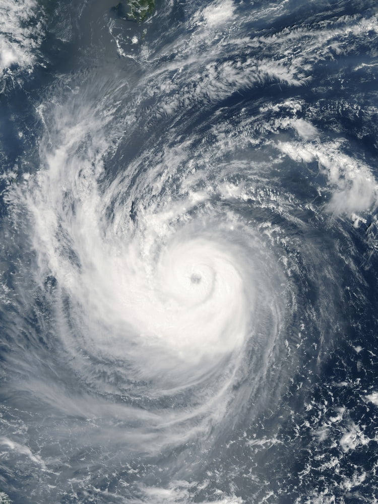 Typhoon Talim approaching Taiwan Canvas Art - Stocktrek Images (24 x 32)