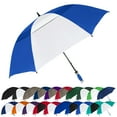 thumbnail image 1 of The Typhoon Tamer 62 Inch Vented Windproof Double Canopy Large Golf Umbrella for Rain and Wind, Strong Fiberglass Oversized Lightweight Professional Quality Umbrella for Men & Women, Royal Blue/White, 1 of 5