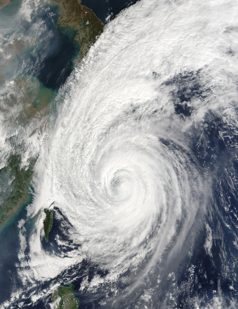 Typhoon Tokage south of Japan Canvas Art - Stocktrek Images (24 x 32)