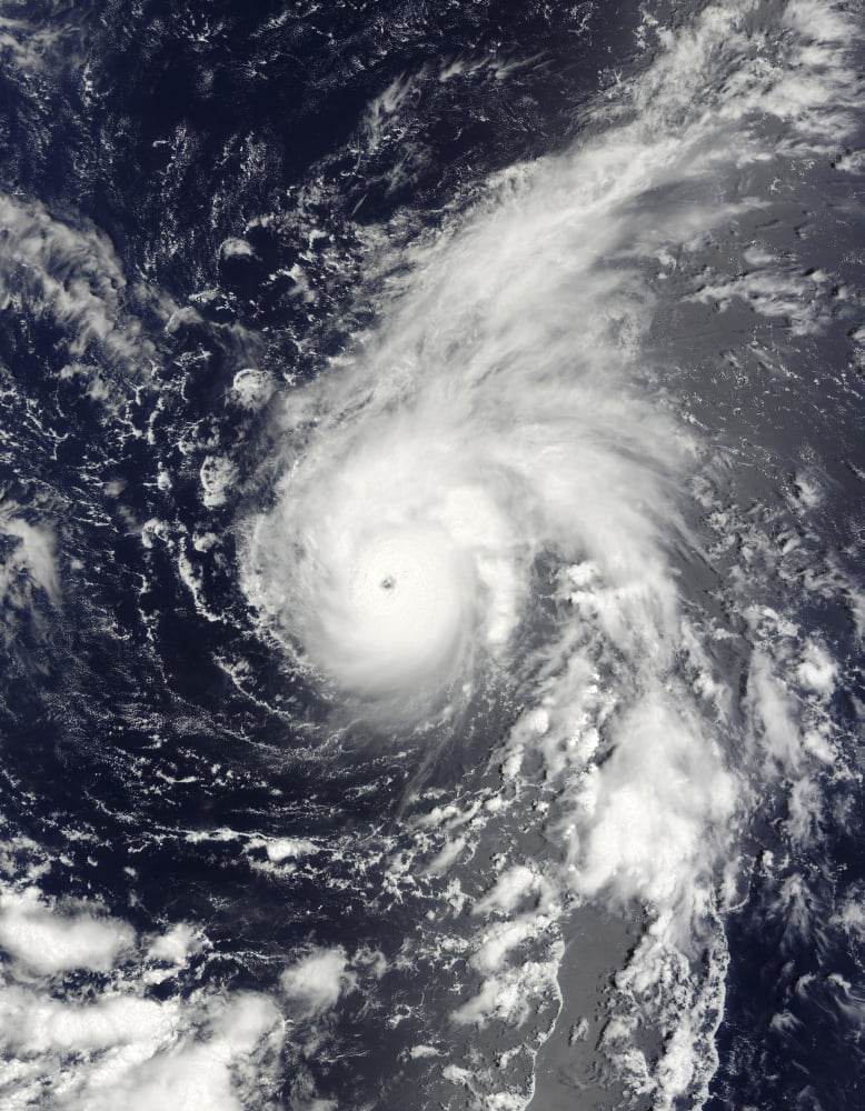 Typhoon Vamco in the Pacific Ocean Canvas Art - Stocktrek Images (25 x 32)