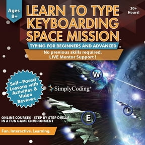 Typing for Kids Ages 9-12 Keyboarding Space Mission: Learn to Type Software Program - Beginners to Advanced Computer Typing Games and Lessons Compatible with PC/Mac/Chromebook