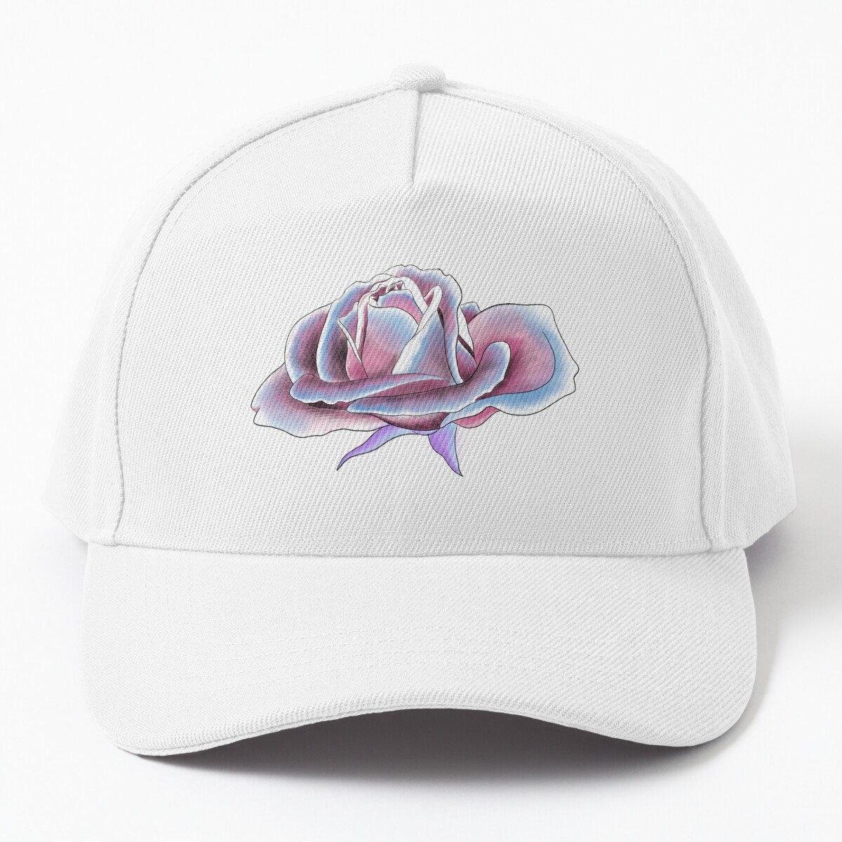 TypoTee Coquette Dreamcore Rose Baseball Cap, Inspirational Graphic Cap ...