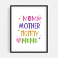thumbnail image 1 of Typographic poster for mothers. - Typography Quote Illustration Motivational Inspirational Black Framed Wall Art Print 16 x 20 inches, 1 of 1
