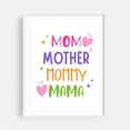 thumbnail image 1 of Typographic poster for mothers. - Typography Quote Illustration Motivational Inspirational White Framed Wall Art Print 18 x 24 inches, 1 of 1