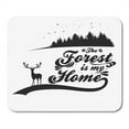 thumbnail image 1 of Typographic with Deer The Forest is My Inspirational and Motivational Hipster Travel Mousepad Mouse Pad Mouse Mat 9x10 inch, 1 of 3