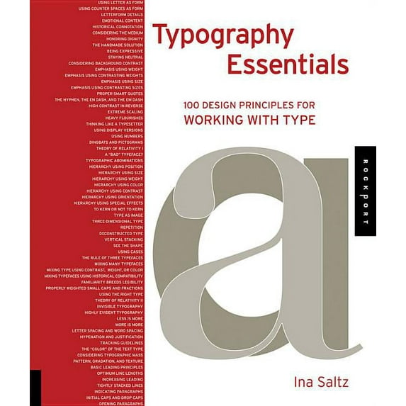 Typography Essentials : 100 Design Principles for Working with Type (Hardcover)