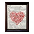 thumbnail image 1 of Typography Love Heart - Dictionary Art Print Printed On Authentic Vintage Dictionary Book Page - 8 x 10.5, 1 of 3