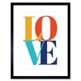thumbnail image 1 of Typography Love Letters Stylish Framed Wall Art Print, 1 of 5