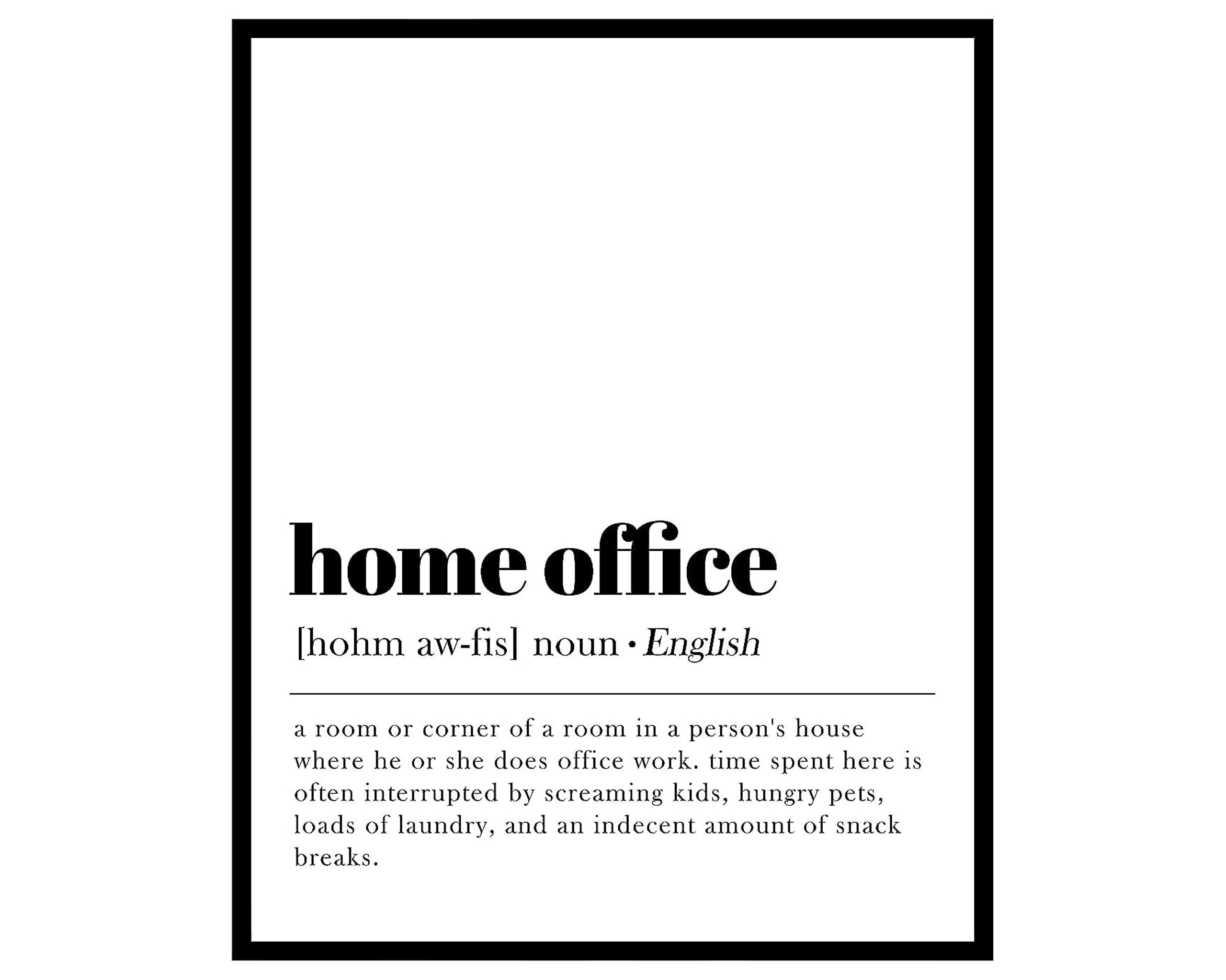 Typography Poster Retro Dictionary Print Home Office Definition