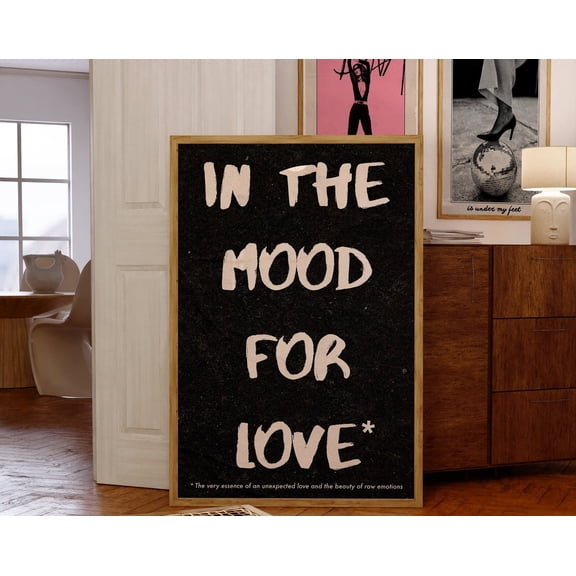 Typography Print, Retro Print, 70S Art, Psychedelic Wall Art, Above Bed Decor, Love Poster, Trippy Art, Minimalist Print, Distored Wall Art Wall Art, Modern Wall Decor, 8x12 UNFRAMED