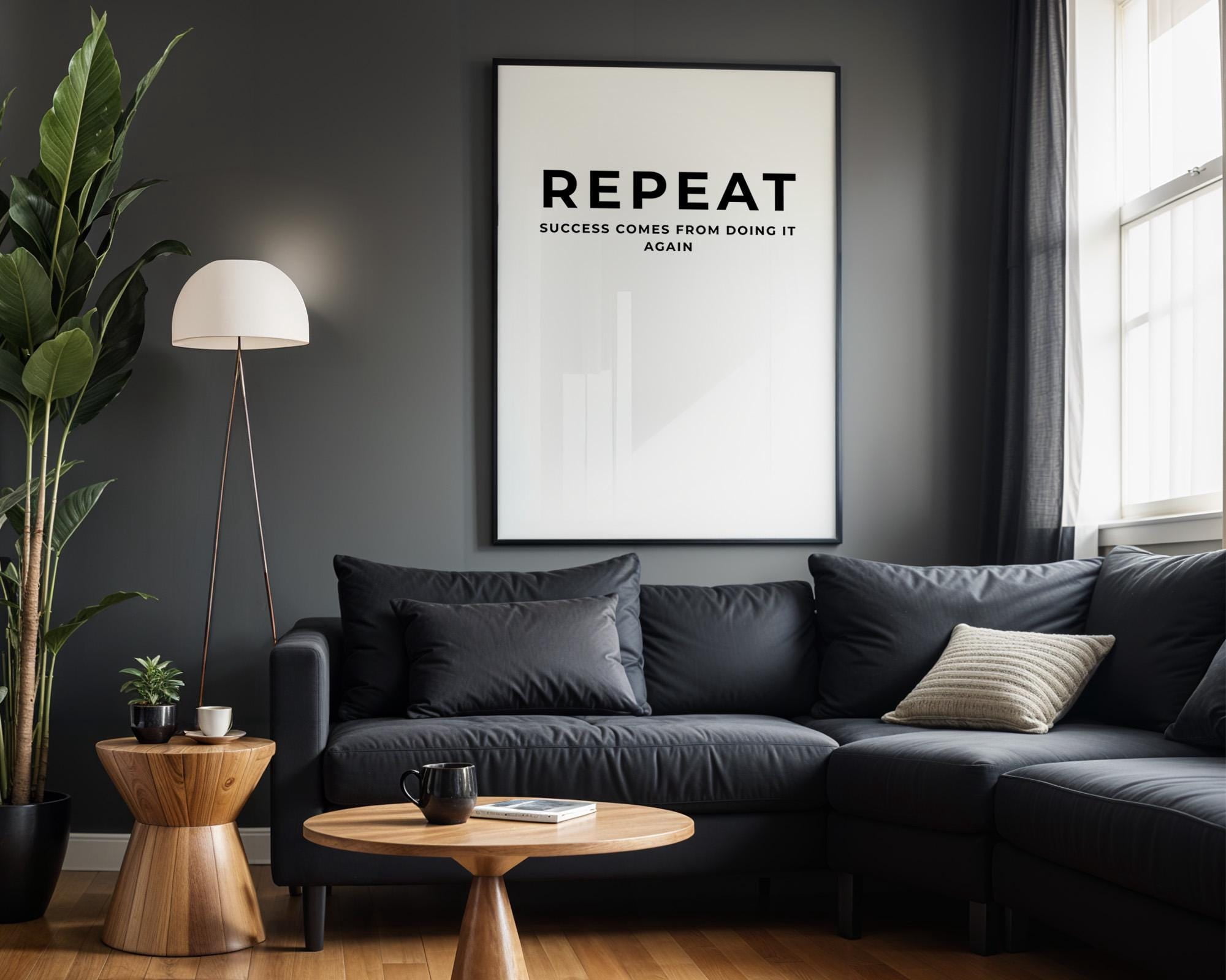 Typography Repeat Quote Consistency Art Motivation Poster , Poster ...