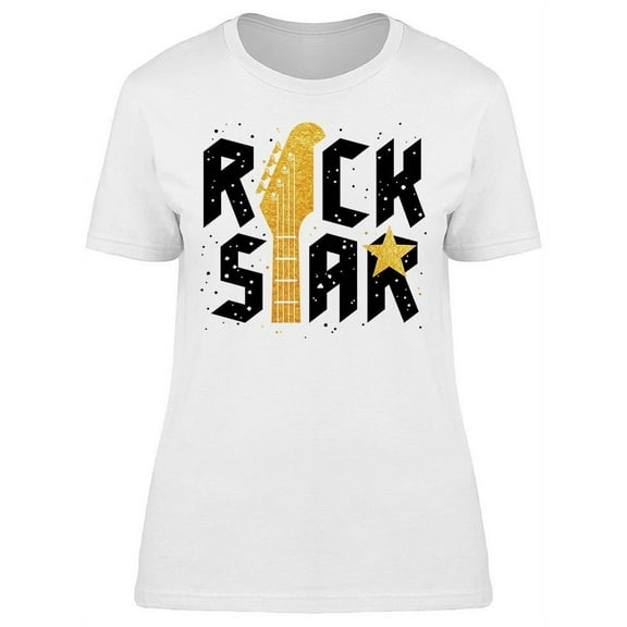 Typography Rock Star T-Shirt Women -Image by Shutterstock, Female XX-Large