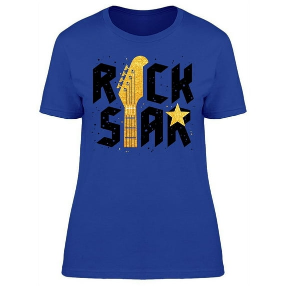 Typography Rock Star T-Shirt Women -Image by Shutterstock, Female x-Large