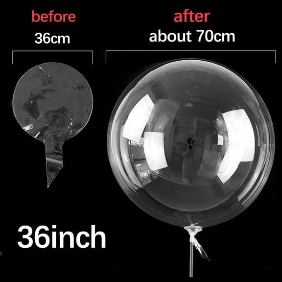 Typpkmm - 18/20/24/ Transparent Bobo Balloons Fillable Clear Bubble Balloon for Wedding Birthday Party Decoration Air Helium Ballon 36Inch