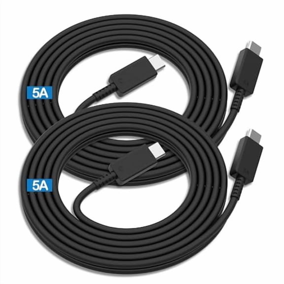 Typpkmm 2 Pack for Charging Cable with 100W/5A Fast Charging Long Type C 10FT, Black