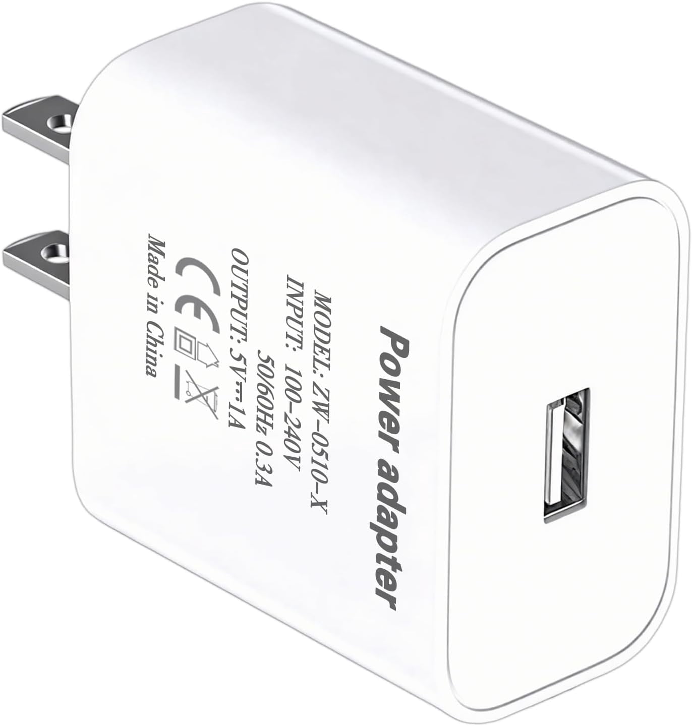 Typpkmm 5V 1A USB Charger, Compact Power Adapter Block for Low-Power ...