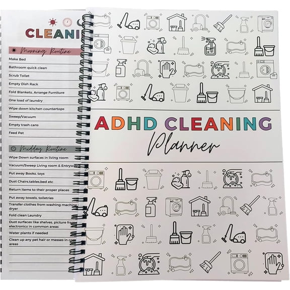 TYPPKMM Daily Planners & Appointment Book Kit with Cleaning Plan Schedule Checklist, 1 in x 1 in, White