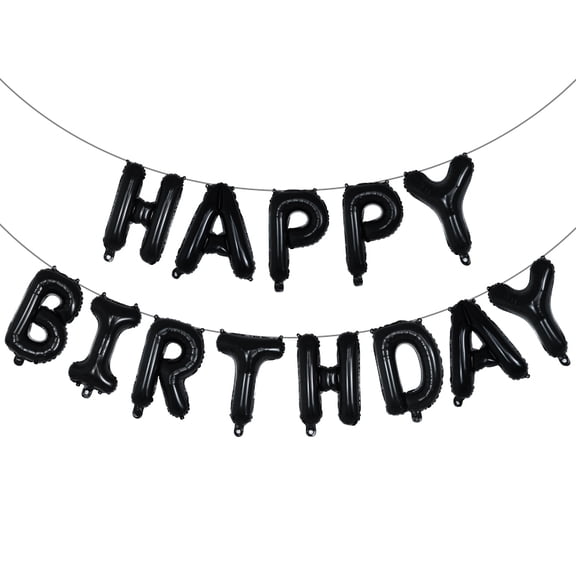 Typpkmm | Foldable 13pcs Happy Birthday Party Decoration Balloons Rose Letter Foil Ballons Air Globos Balony Anniversaire Supplies 16Inch, Gold