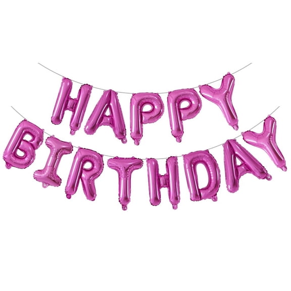 Typpkmm | Foldable 13pcs Happy Birthday Party Decoration Balloons Rose Letter Foil Ballons Air Globos Balony Anniversaire Supplies 16Inch, Gold