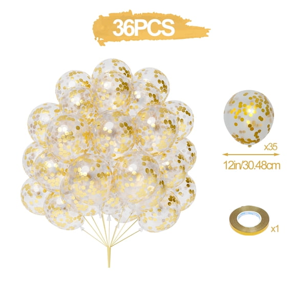 Typpkmm  Lightweight 31/36/37/51/ Metallic Balloons Pearl Latex Balloon Confetti Balloons for Birthday Weddings Baby Shower Party Decor 101Pcs, Gold