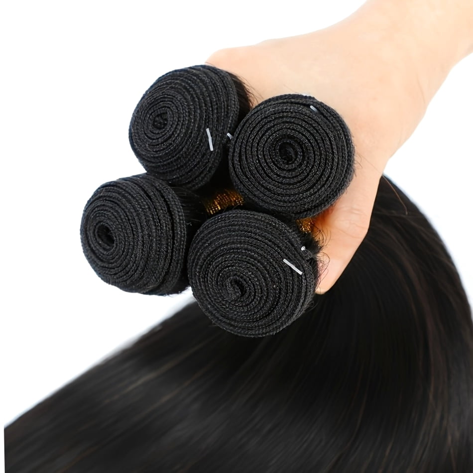 Typpkmm Lightweight Human Hair Bundles Raw Virgin Unprocessed Extensions Bone Straight Human Hair Bundles Double Weft Braiding Hair Extension 30inch