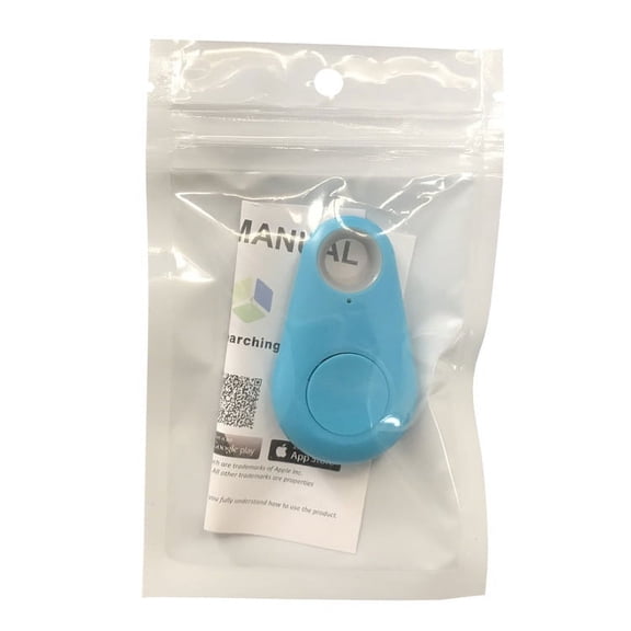 Typpkmm Mini Bluetooth Tracker, Anti-Lost Device for Keys, Pets, Kids and Bags, Compact Round Design, Blue-B
