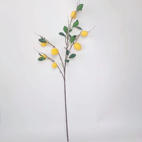 Typpkmm Portable Artificial Flower Lemon Branch Simulated Plastic Fruit Plant Hotel Restaurant Home Decor Wedding Party Props Diy Floral 1Pc