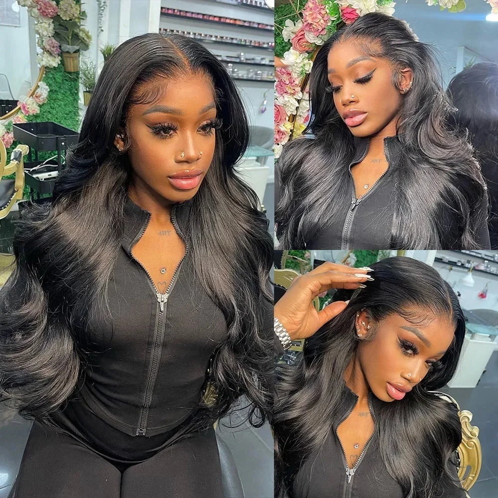 Typpkmm - Stackable Body Wave 13x6 HD Transparent Lace Front Human Hair Wigs for Women 200 Density 13x4 HD Lace Frontal Brazilian Wigs Pre Plucke
