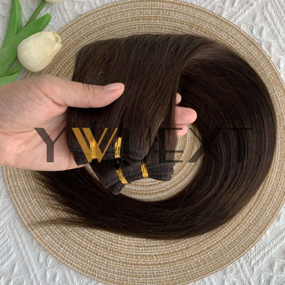 Typpkmm | Stackable Straight Human Hair Weaves Remy Human Hair Bundles Sew in Weft Extensions Straight Blonde 12" 50g