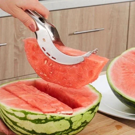 Typpkmm  Stainless Steel Windmill Watermelon Cutter Artifact Salad Fruit Slicer Cutter Tool Watermelon Digger Kitchen Accessories Gadgets
