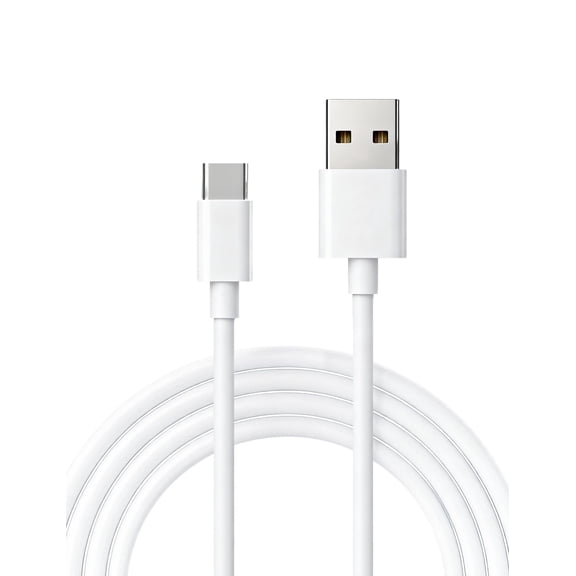Typpkmm USB-C Cable 3A Fast Charging Data Sync Cord 6ft, White