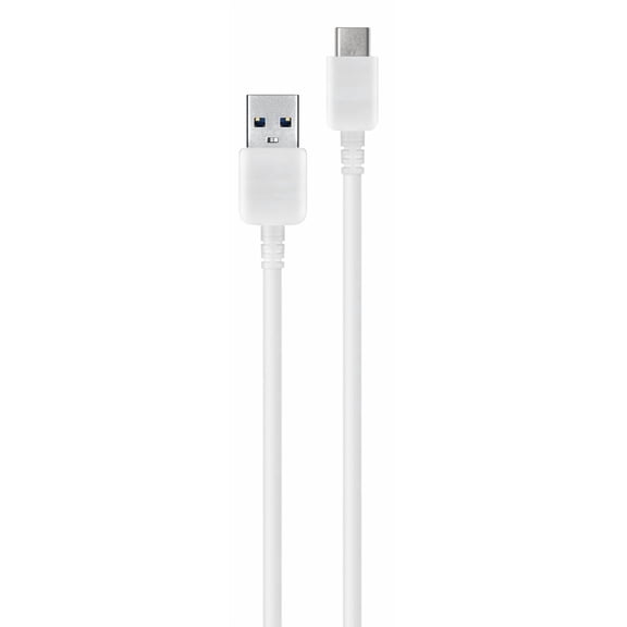 Typpkmm USB-C to USB-A Sync and Transfer Cable 3A Output, White
