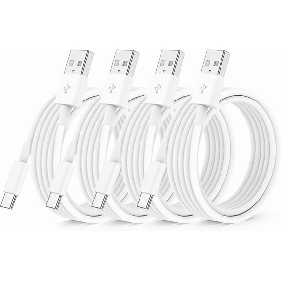 Typpkmm4 Pack USB C Fast Charging Cable 6 Ft, White, 3_1
