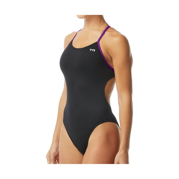 Tyr Hexa Durafast Elite Cutoutfit Female (Black/Purple, 36)
