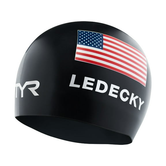 Tyr Katie Ledecky USA Silicone Swim Cap Black