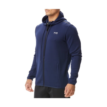 Tyr Men's Team Full Zip Hoodie (Navy, Youth Large)