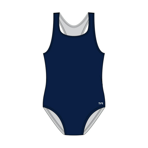 Tyr Solid Durafast Lite Maxfit Girls (Navy, 2T)