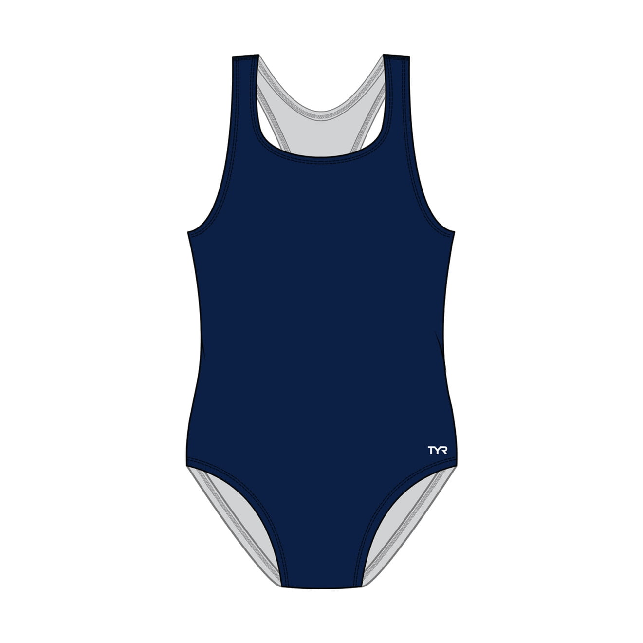 最も優遇 Tyr Small(6/6X (Navy, Girls Maxfit Lite Durafast Solid フィットネス・競泳水着