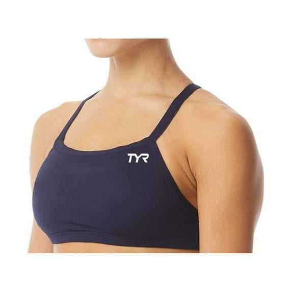 Tyr Solid Durafast One Diamondfit Bikini Top Navy Size Large