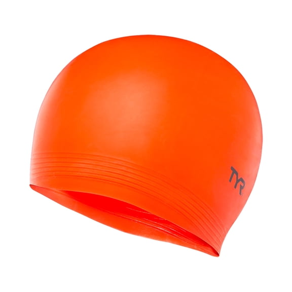 TYR Latex Adult Swim Cap - Training and Recreational Swimming Cap Durable Latex Construction - Yellow
